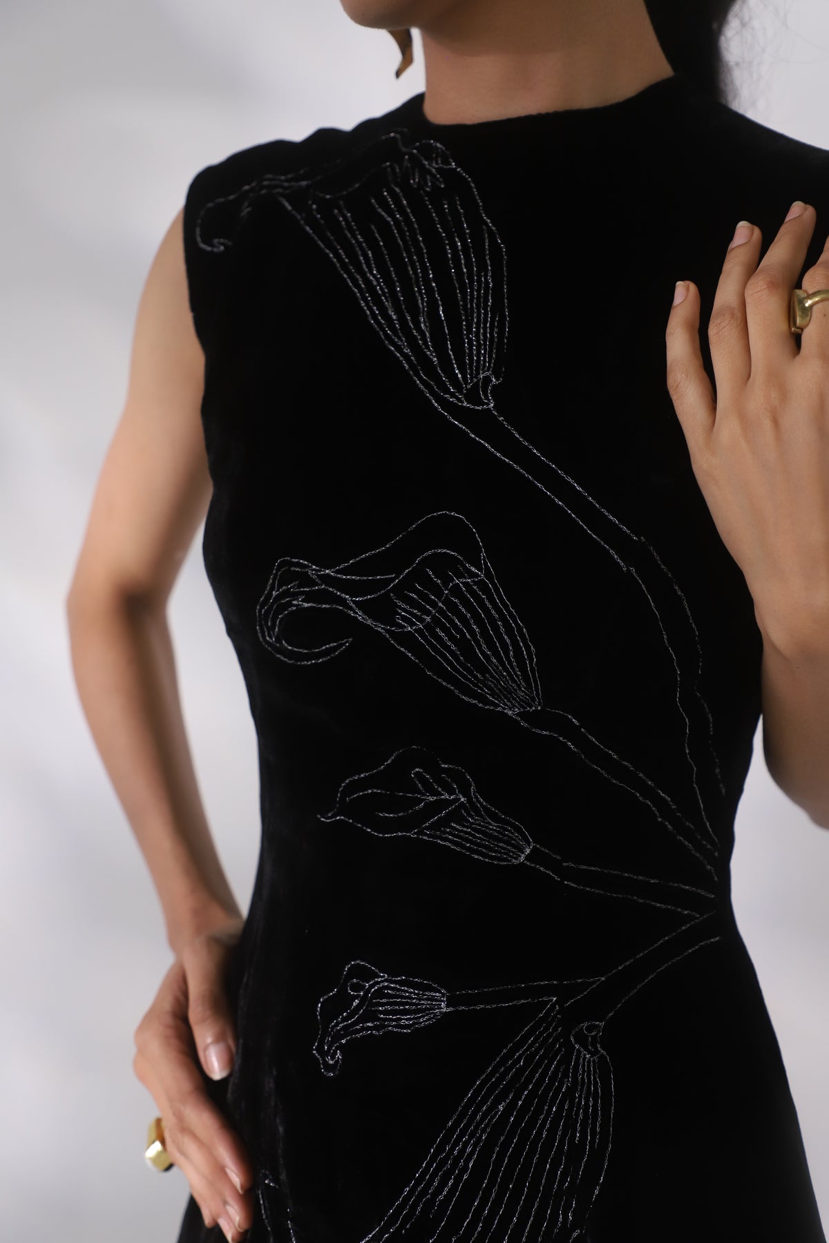 Floral Velvet Dress