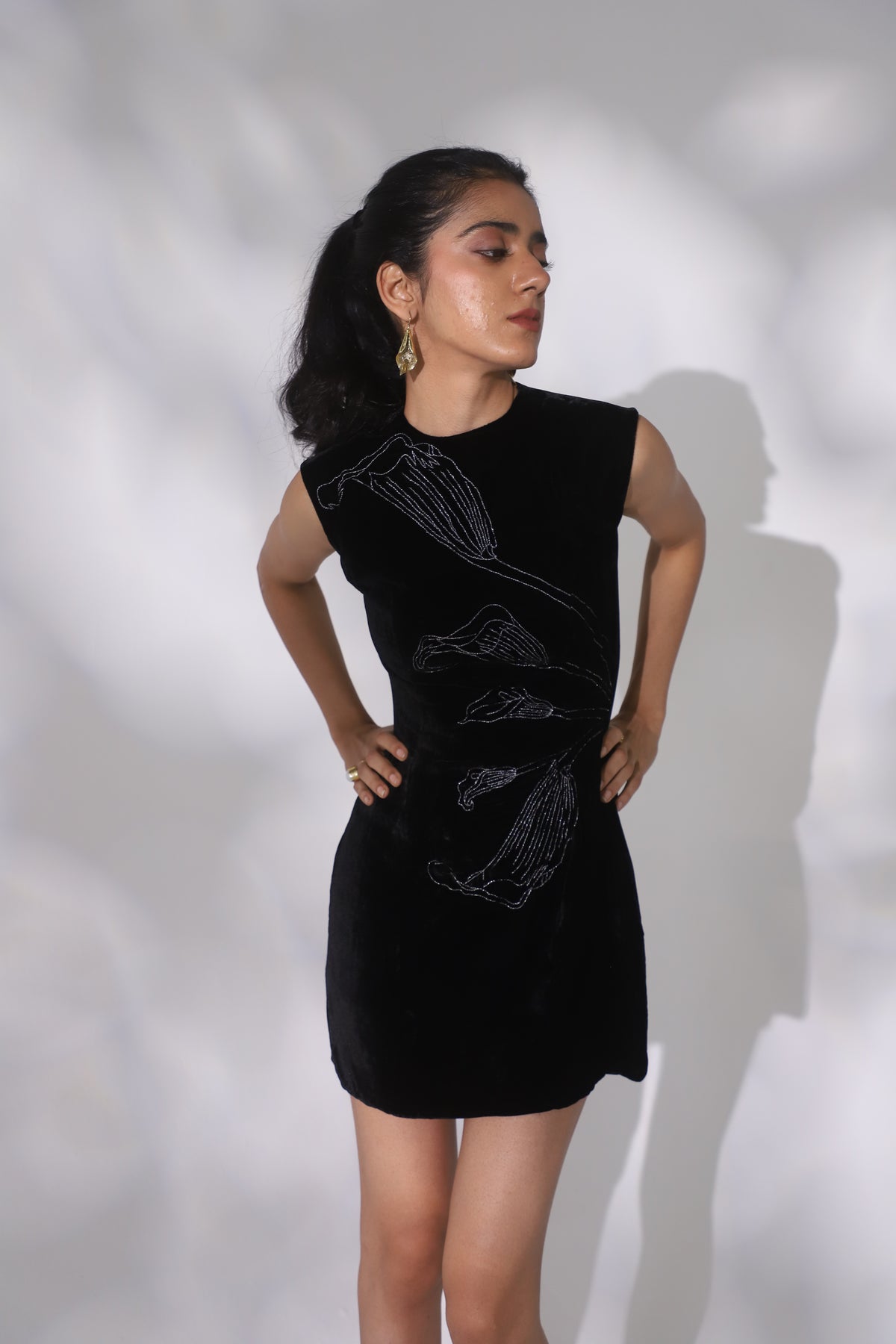 Floral Velvet Dress