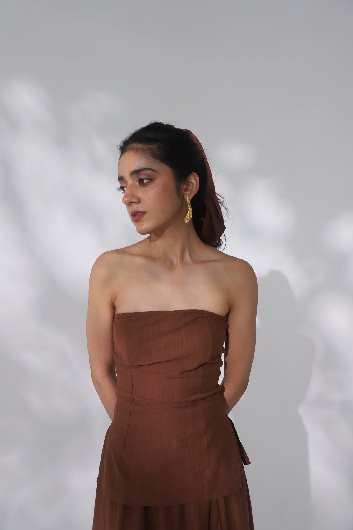 Brown Shadow Tube Top