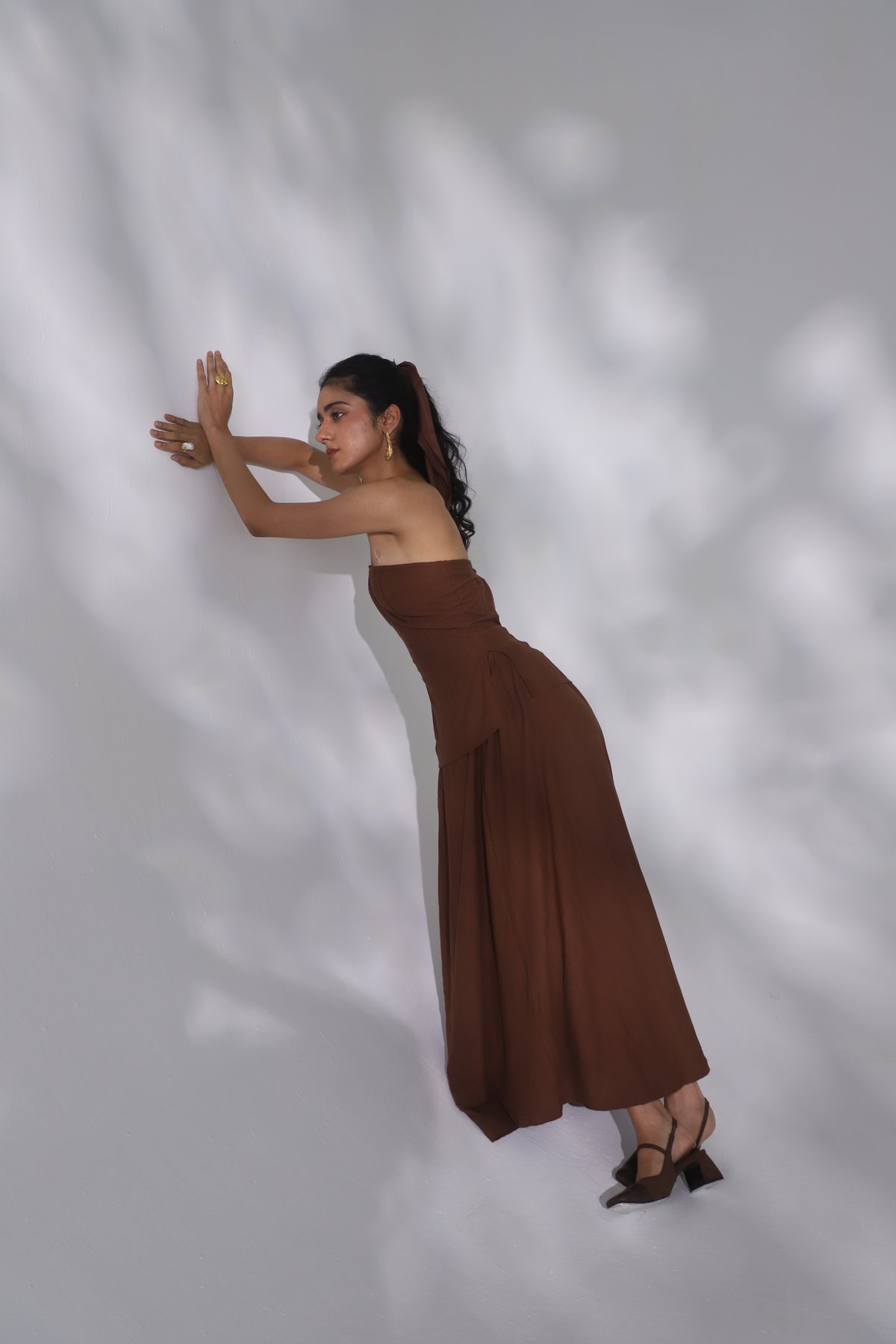 Brown Shadow Tube Top