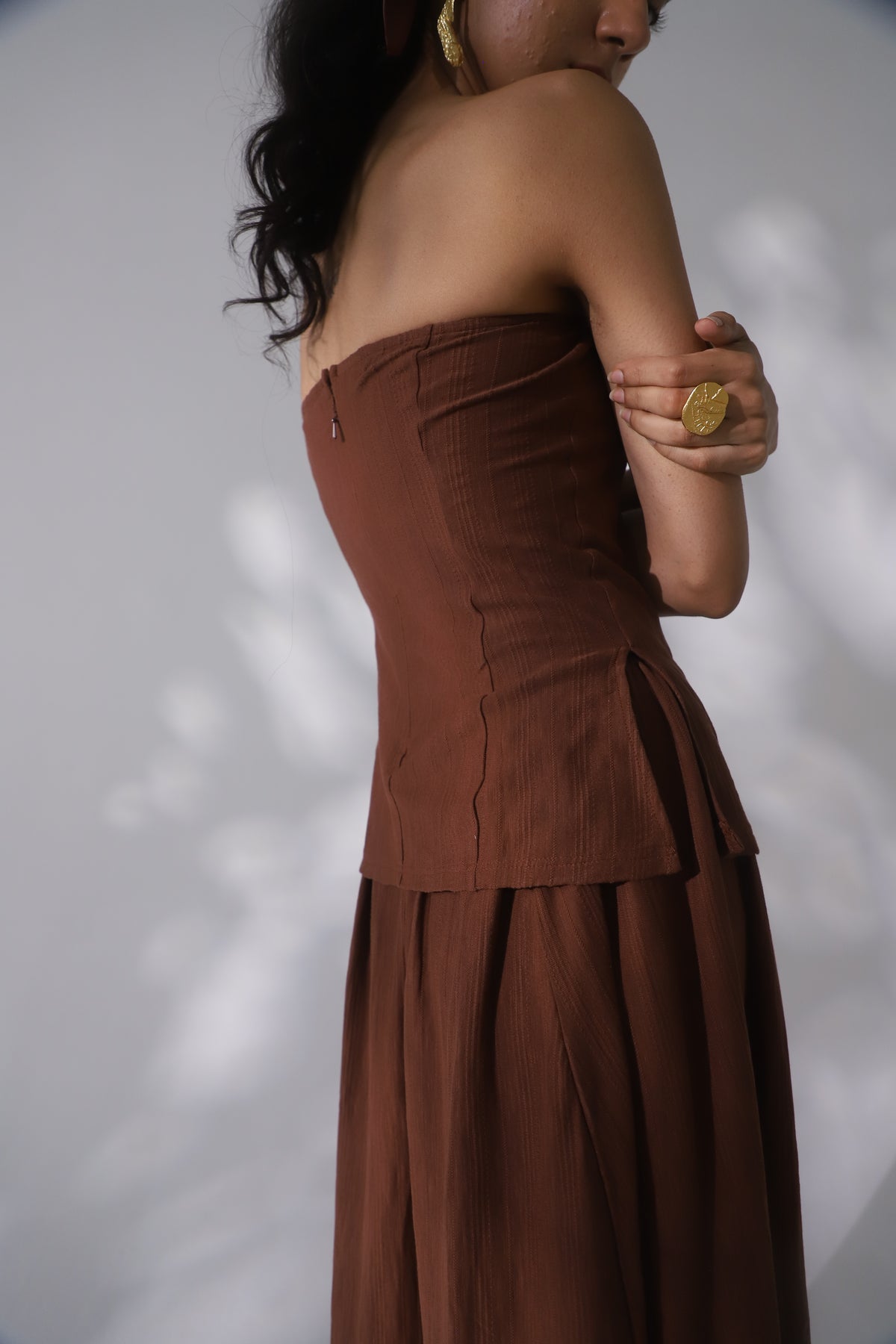 Brown Shadow Tube Top
